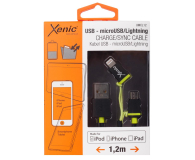 KABEL MICRO USB/LIGHTNING 1,2m XENIC - 1386742 - zdjęcie 3